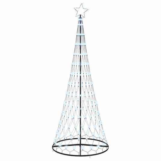 Vidaxl led kerstboom met 295 led met standaard koudwit 250 cm metaal