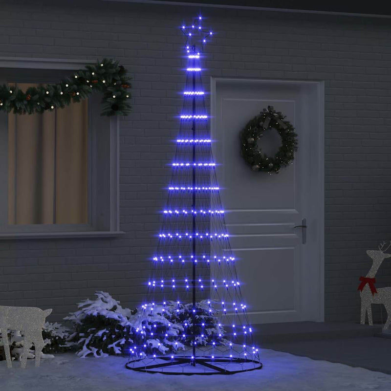 Afbeelding laden in galerijviewer, Vidaxl led kerstboom met 295 led met standaard blauw 250 cm metaal
