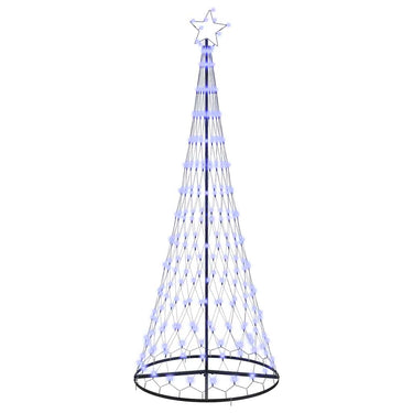 Vidaxl led kerstboom met 295 led met standaard blauw 250 cm metaal
