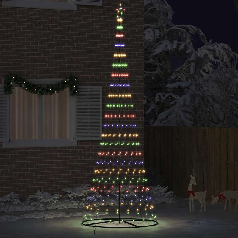 ギャラリービューアに画像をロードする, Vidaxl led kerstboom met 455 led multikleur 184.5 cm metaal

