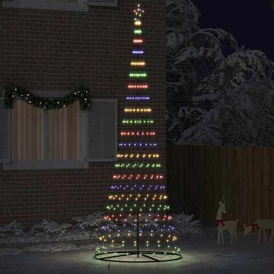 Vidaxl led kerstboom met 455 led multikleur 184.5 cm metaal