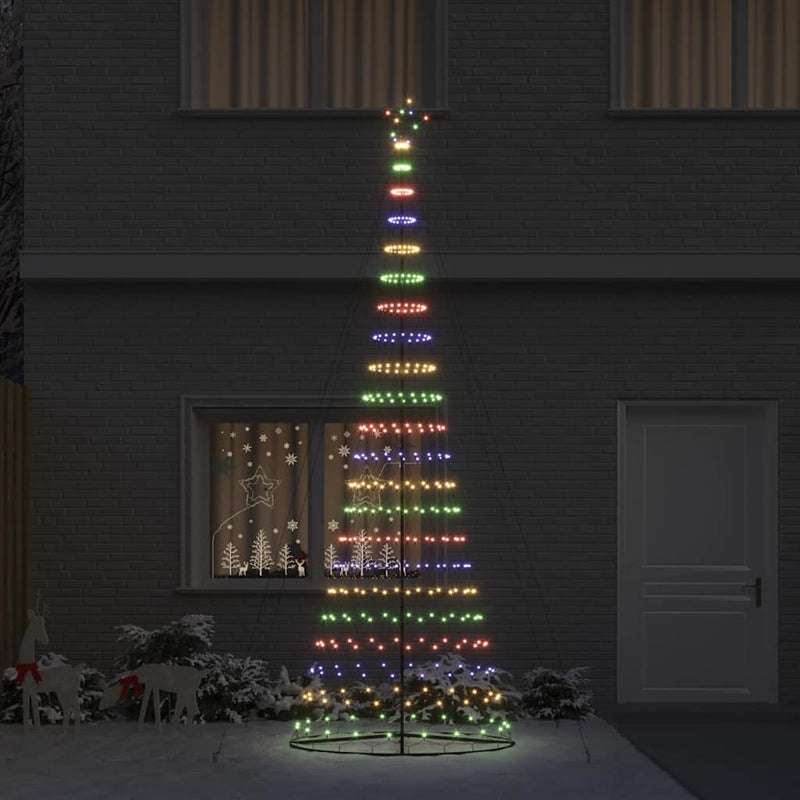 ギャラリービューアに画像をロードする, Vidaxl led kerstboom met 455 led multikleur 184.5 cm metaal
