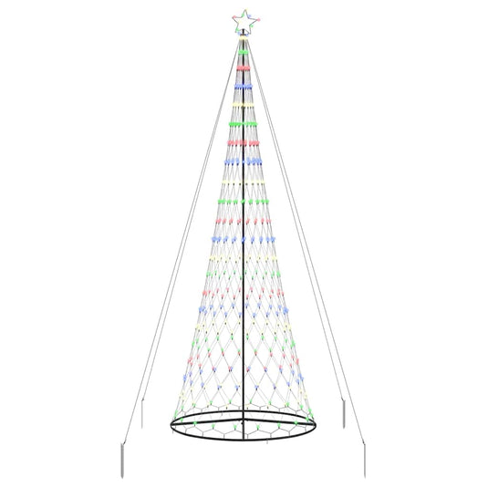 Vidaxl led kerstboom met 455 led multikleur 184.5 cm metaal