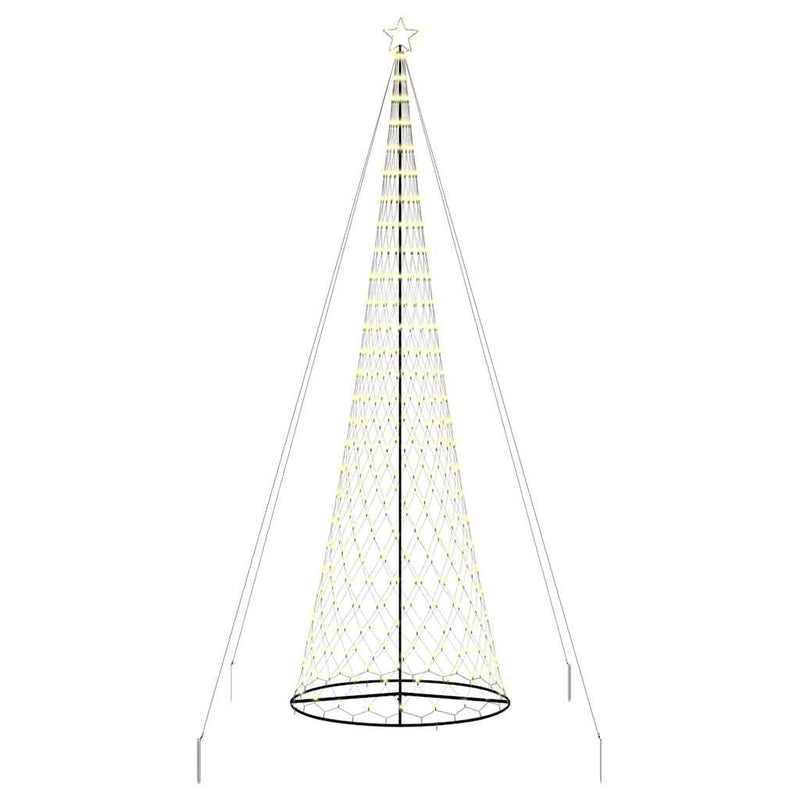 Chargez l'image dans la visionneuse de la galerie, Vidaxl led kerstboom met 555 led met standaard warmwit 500 cm metaal
