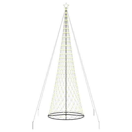 Vidaxl led kerstboom met 555 led met standaard warmwit 500 cm metaal