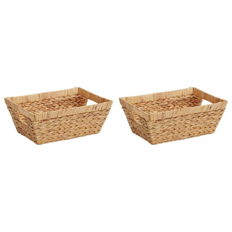 Chargez l'image dans la visionneuse de la galerie, Vidaxl opslagmanden 2 pcs naturel 38 x 28 x 15 cm waterhyacint
