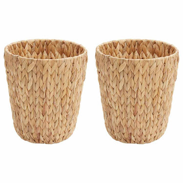 Vidaxl afvalpapier bakken 2 pcs naturel 26 x 26 x 29 cm waterhyacint