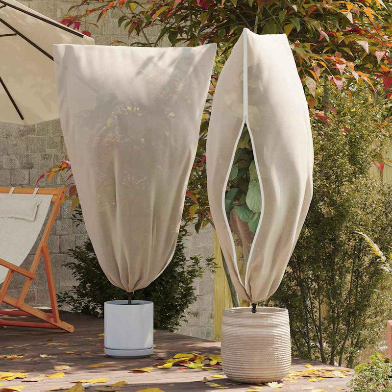 Chargez l'image dans la visionneuse de la galerie, Vidaxl vorstbescherming plantenfleece covers 5 pcs beige 1,8 x 1,2 m

