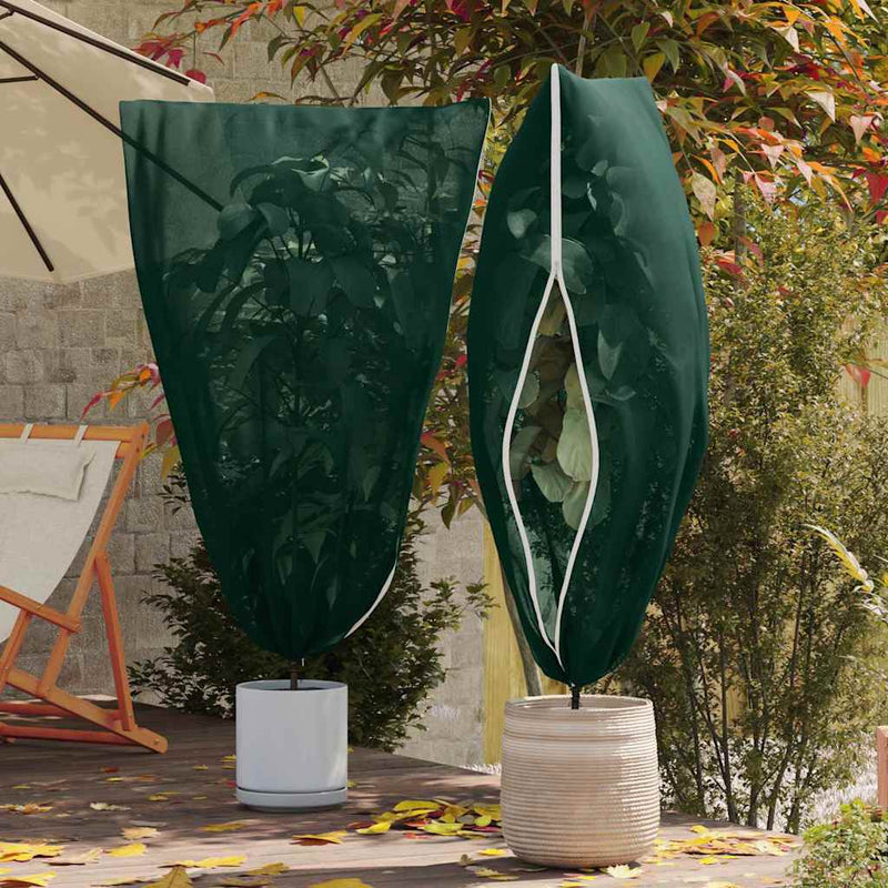 Chargez l'image dans la visionneuse de la galerie, Vidaxl vorstbescherming plantenfleece covers 5 pcs groen 1,55 x 1 m
