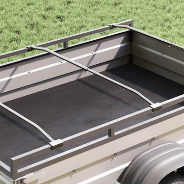Vidaxl zeildoekbevestiging voor aanhangwagens 2 pcs zilver 100-145 cm
