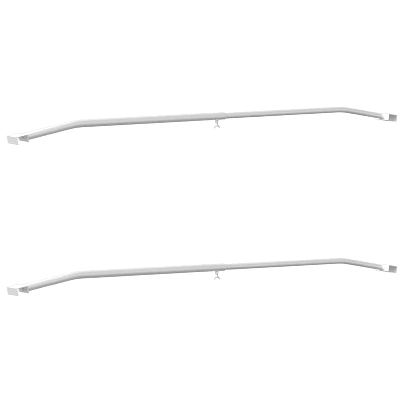 Afbeelding laden in galerijviewer, Vidaxl zeildoekbevestiging voor aanhangwagens 2 pcs zilver 100-145 cm
