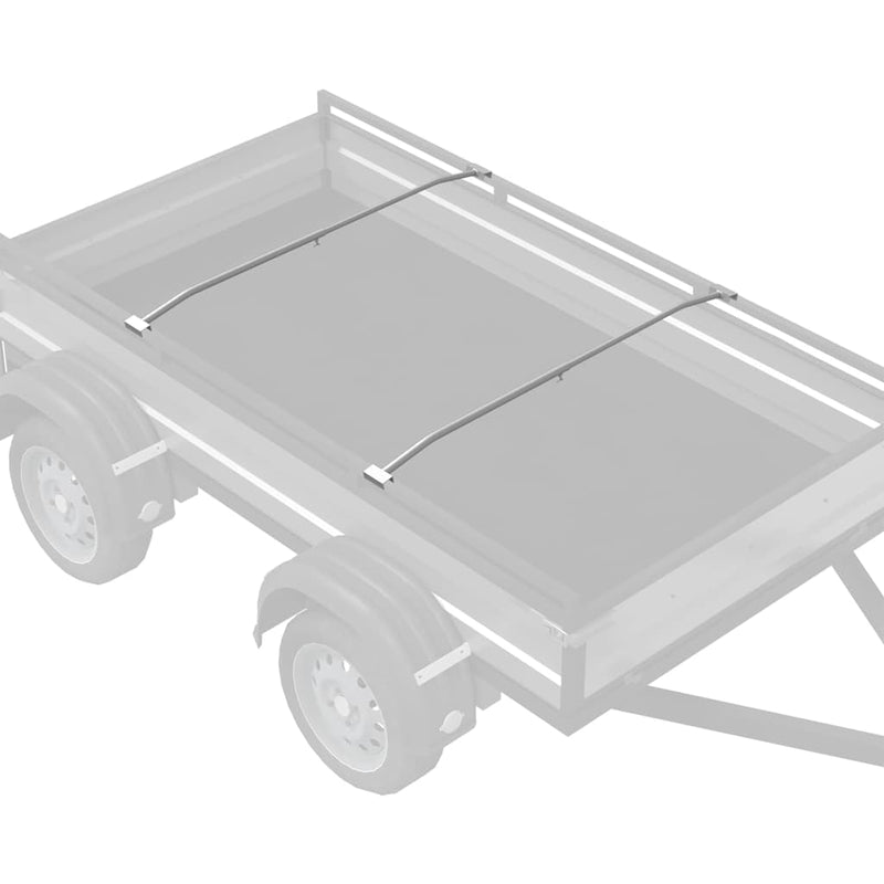 Afbeelding laden in galerijviewer, Vidaxl zeildoekbevestiging voor aanhangwagens 2 pcs zilver 100-145 cm

