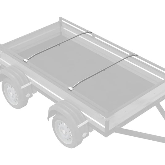 Vidaxl zeildoekbevestiging voor aanhangwagens 2 pcs zilver 100-145 cm