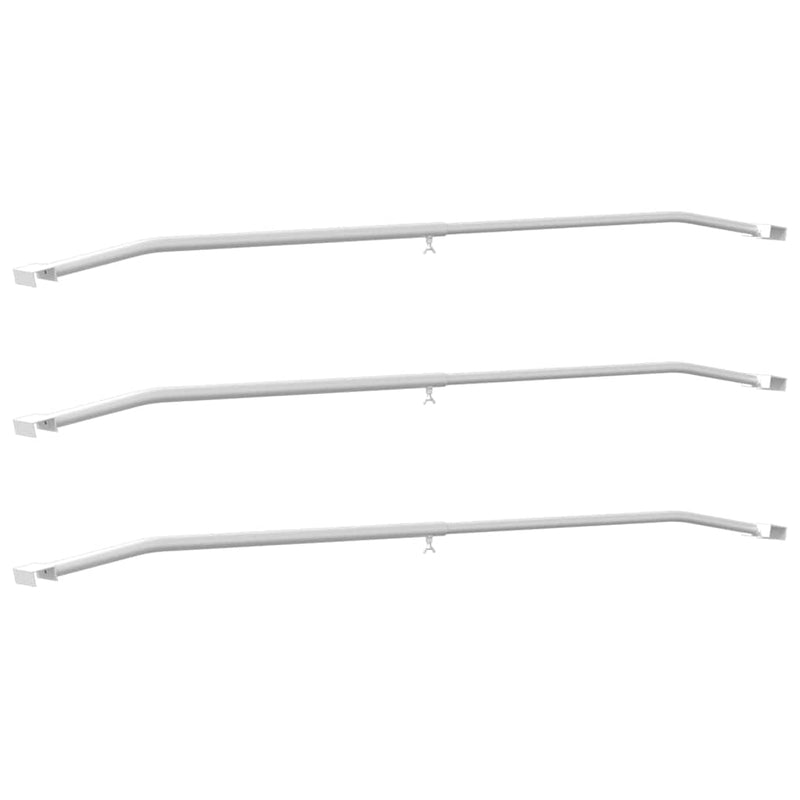 Afbeelding laden in galerijviewer, Vidaxl zeildoekbevestiging voor aanhangwagens 3 pcs zilver 100-145 cm
