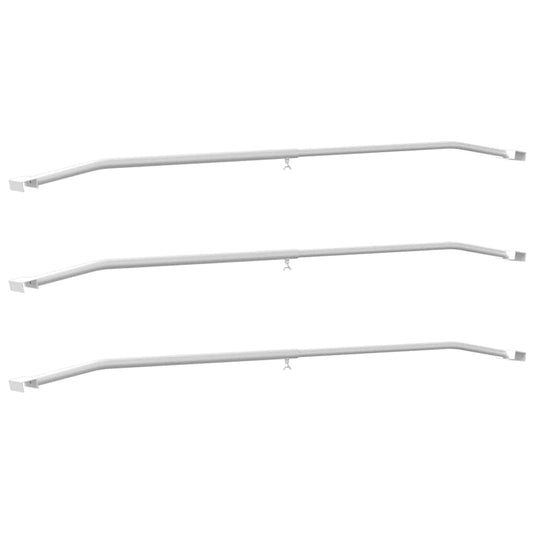 Vidaxl zeildoekbevestiging voor aanhangwagens 3 pcs zilver 100-145 cm