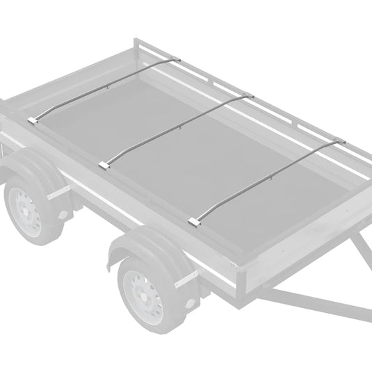 Vidaxl zeildoekbevestiging voor aanhangwagens 3 pcs zilver 130-210 cm