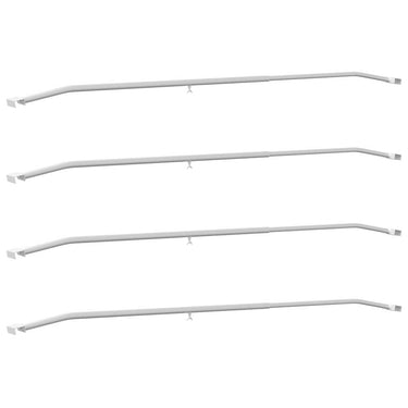 Vidaxl zeildoekbevestiging voor aanhangwagens 4 pcs zilver 130-210 cm