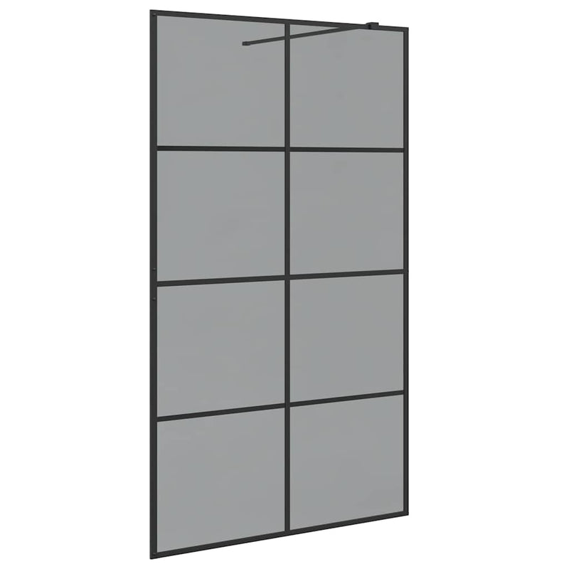 Afbeelding laden in galerijviewer, Vidaxl inloop douche wand zwart 115 x 195 cm gehard glas
