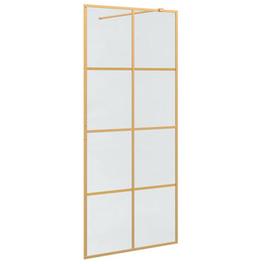 Vidaxl inloop douche wand goud 90 x 195 cm gehard glas