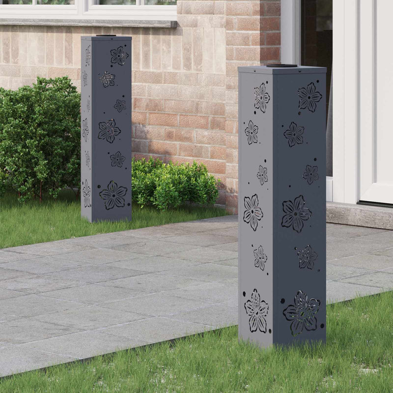 Chargez l'image dans la visionneuse de la galerie, Vidaxl solar led pad licht 2 pcs antraciet koudgewalst staal
