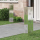 Vidaxl solar led pad licht 2 pcs zilver roestvrij staal