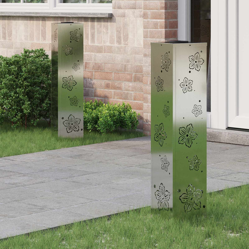 Chargez l'image dans la visionneuse de la galerie, Vidaxl solar led pad licht 2 pcs zilver gegalvaniseerd staal
