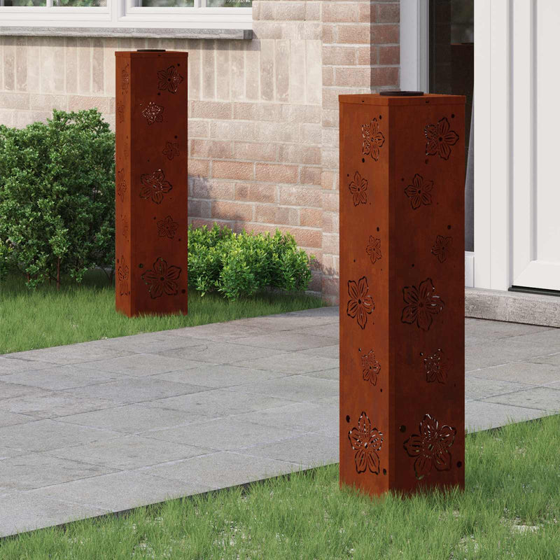 Chargez l'image dans la visionneuse de la galerie, Vidaxl solar led pad licht 2 pcs roestig cortenstaal
