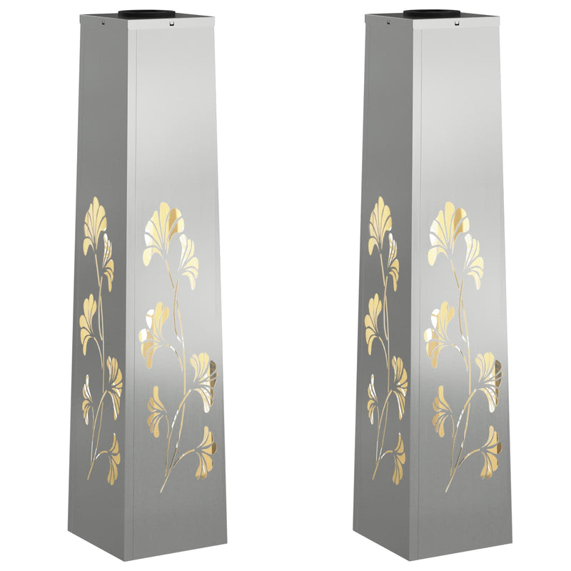 Chargez l'image dans la visionneuse de la galerie, Vidaxl solar led pad licht 2 pcs zilver gegalvaniseerd staal
