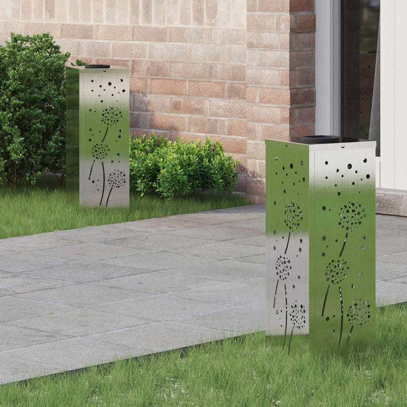 Chargez l'image dans la visionneuse de la galerie, Vidaxl solar led pad licht 2 pcs zilver roestvrij staal
