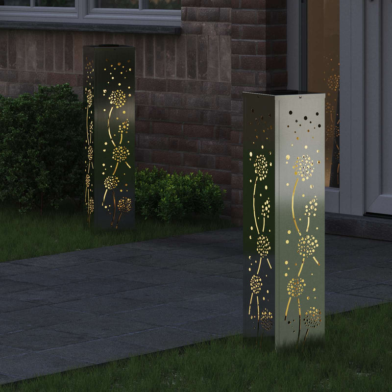 Chargez l'image dans la visionneuse de la galerie, Vidaxl solar led pad licht 2 pcs roestig gegalvaniseerd
