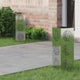Vidaxl solar led pad licht 2 pcs zilver gegalvaniseerd staal