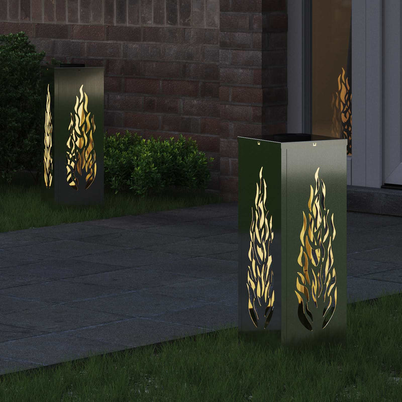 ギャラリービューアに画像をロードする, Vidaxl solar led pad licht 2 pcs zilver gegalvaniseerd staal
