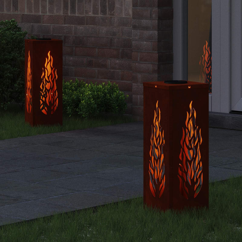 ギャラリービューアに画像をロードする, Vidaxl solar led pad licht 2 pcs brons cortenstaal
