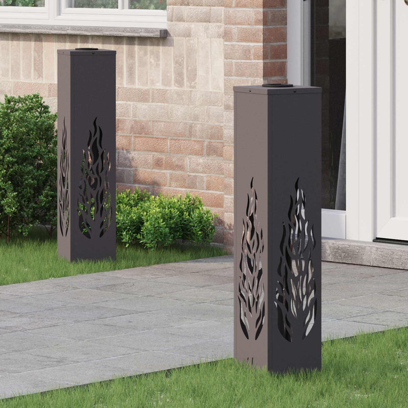 Afbeelding laden in galerijviewer, Vidaxl solar led pad licht 2 pcs zwart koudgewalst staal
