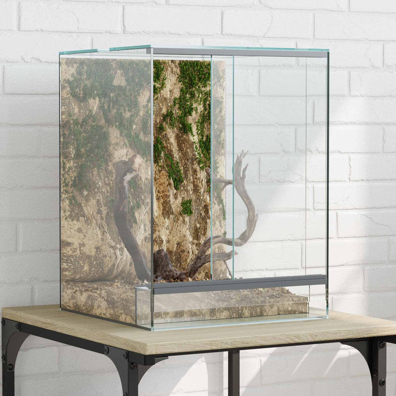 Chargez l'image dans la visionneuse de la galerie, Vidaxl terrarium met opslag doorzichtig 30 x 30 x 40 cm glas
