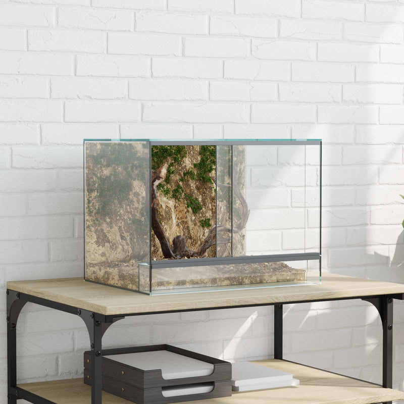Chargez l'image dans la visionneuse de la galerie, Vidaxl terrarium met opslag doorzichtig 40 x 30 x 30 cm glas
