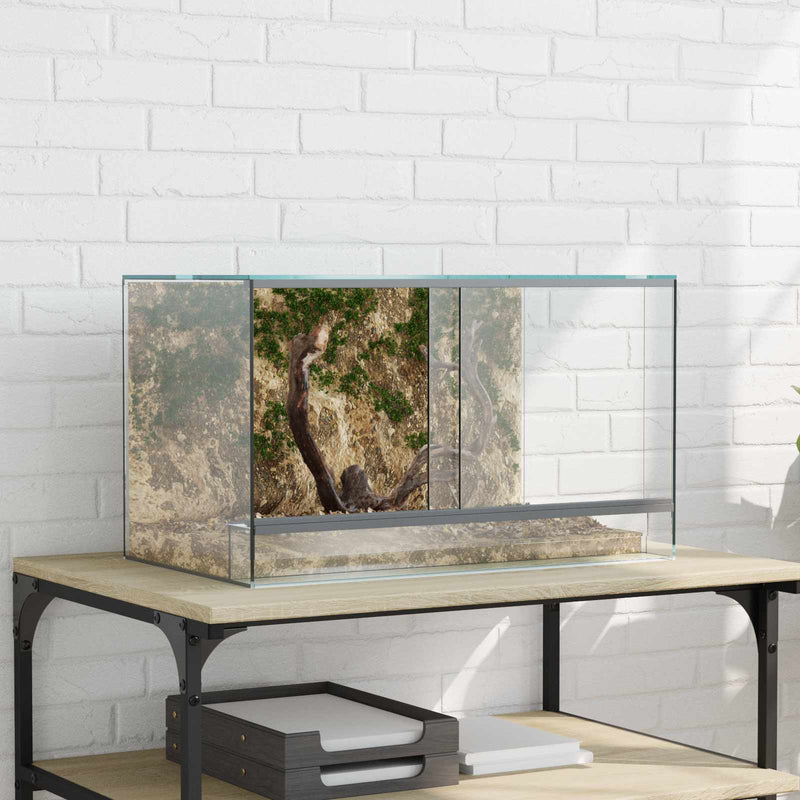 Chargez l'image dans la visionneuse de la galerie, Vidaxl terrarium met opslag doorzichtig 50 x 30 x 30 cm glas
