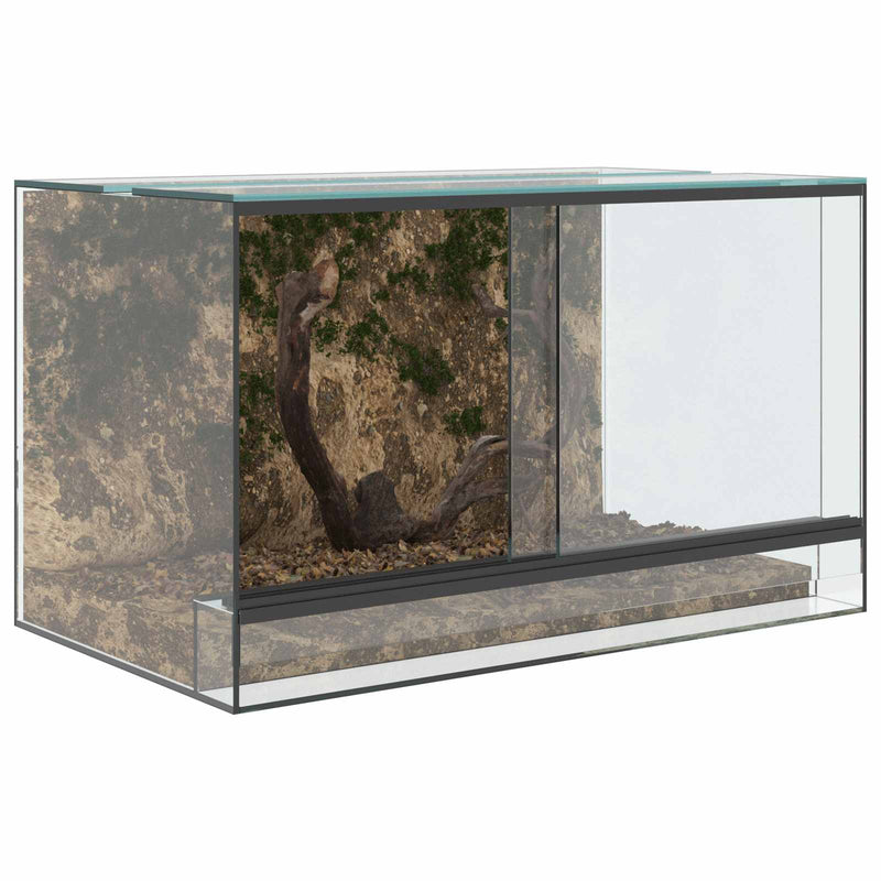 Chargez l'image dans la visionneuse de la galerie, Vidaxl terrarium met opslag doorzichtig 50 x 30 x 30 cm glas
