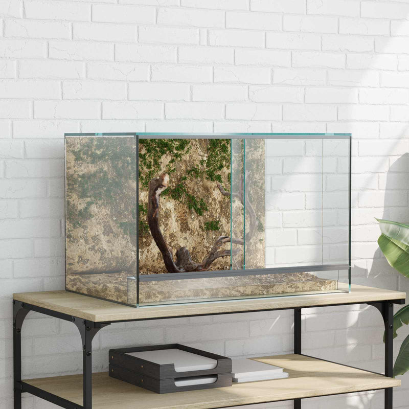 Chargez l'image dans la visionneuse de la galerie, Vidaxl terrarium met opslag doorzichtig 60 x 40 x 40 cm glas
