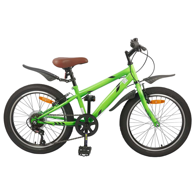 ギャラリービューアに画像をロードする, Vidaxl kinderfiets 24 inch 6-speed voor 8-12 jaar oud groen
