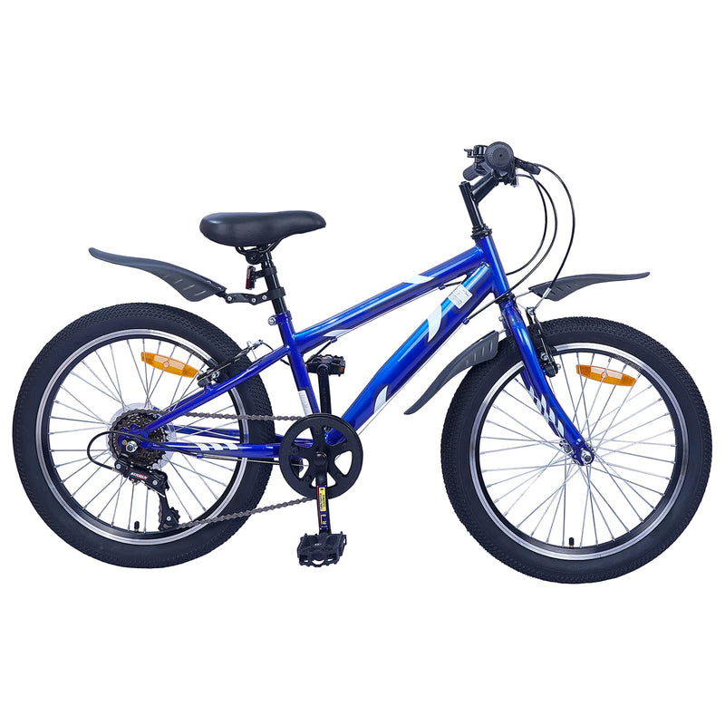 Chargez l'image dans la visionneuse de la galerie, Vidaxl kinderfiets 20 inch 6-speed voor 6-11 jaar oud donkerblauw

