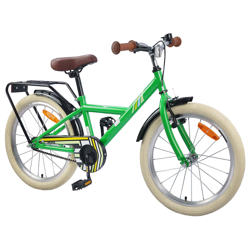 ギャラリービューアに画像をロードする, Vidaxl kinderfiets 20 inch voor 6-11 jaar oud groen
