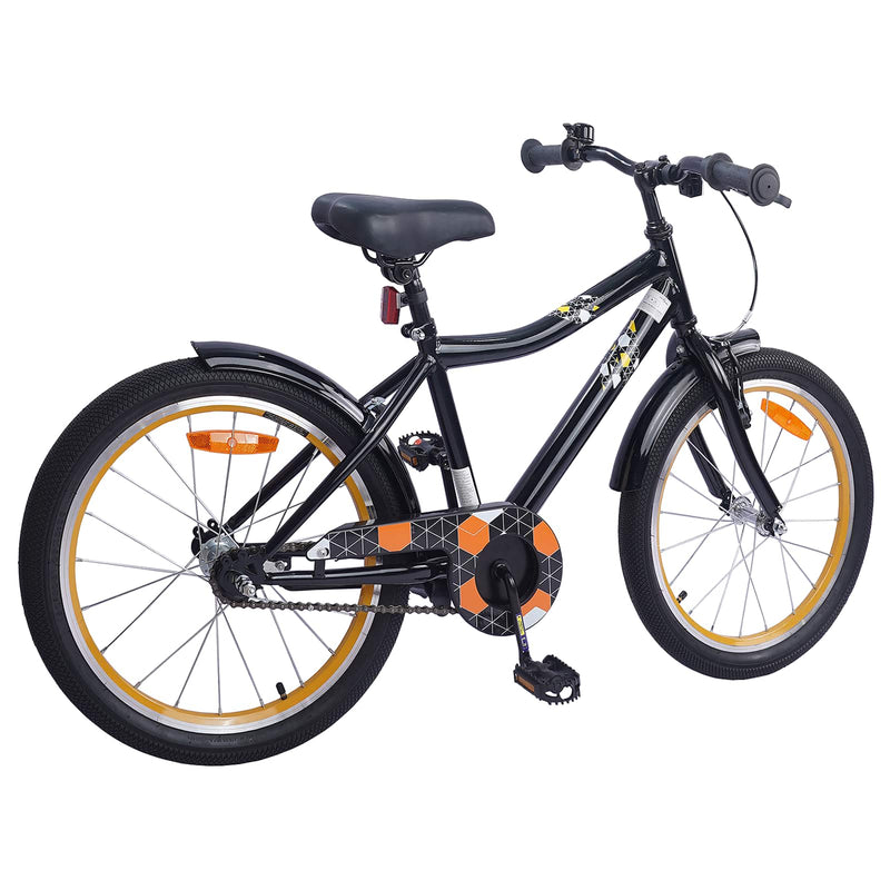 ギャラリービューアに画像をロードする, Vidaxl kinderfiets 20 inch voor 6-11 jaar oud zwart
