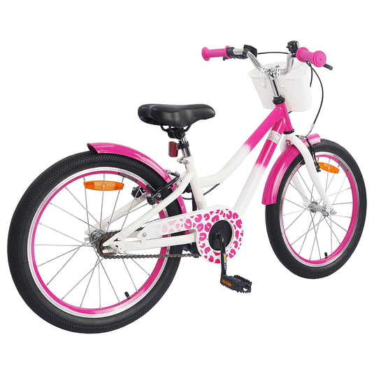 Vidaxl kinderfiets 20 inch voor 6-11 jaar oud donkerroze