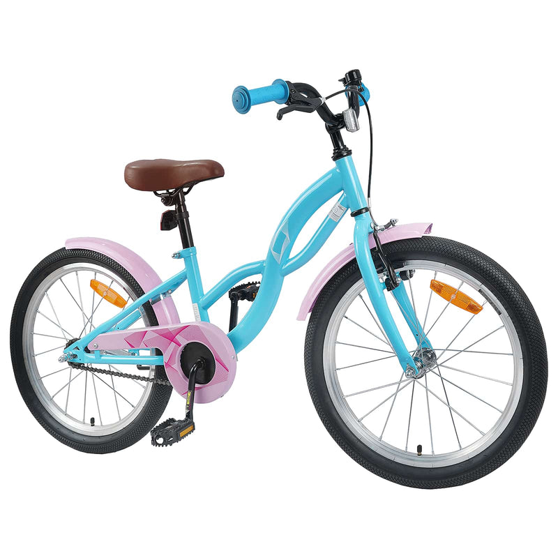 Chargez l'image dans la visionneuse de la galerie, Vidaxl kinderfiets 20 inch voor 6-11 jaar oud lichtblauw
