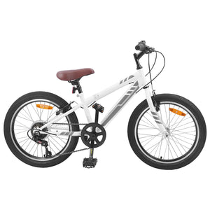 Vidaxl mountainbike 24 inch 6-speed voor 8-12 jaar oud wit