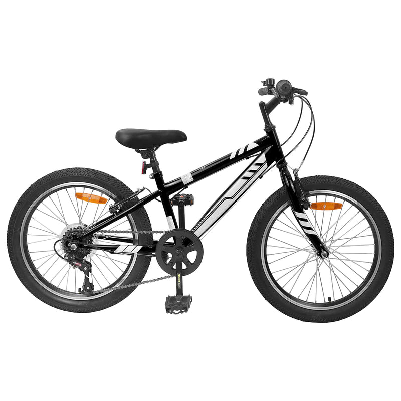 ギャラリービューアに画像をロードする, Vidaxl mountainbike 20 inch 6-speed voor 5-8 jaar oud zwart
