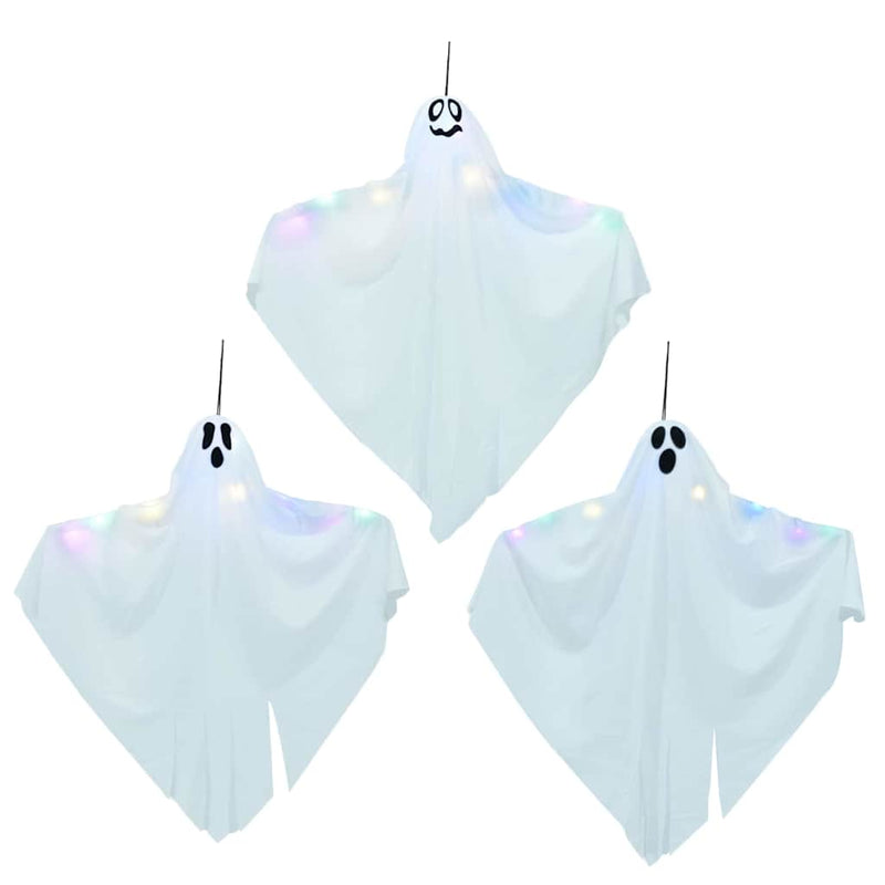 ギャラリービューアに画像をロードする, Vidaxl halloween hangende spook 3 pcs wit 52 x 62 cm polyester
