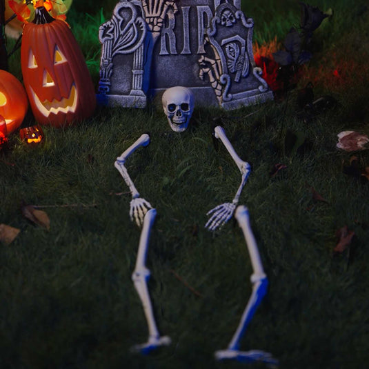 Vidaxl halloween skelet wit 45,5 x 13 cm kunststof