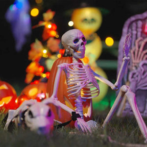 Vidaxl halloween decoratie skelet 2 pcs wit polypropyleen